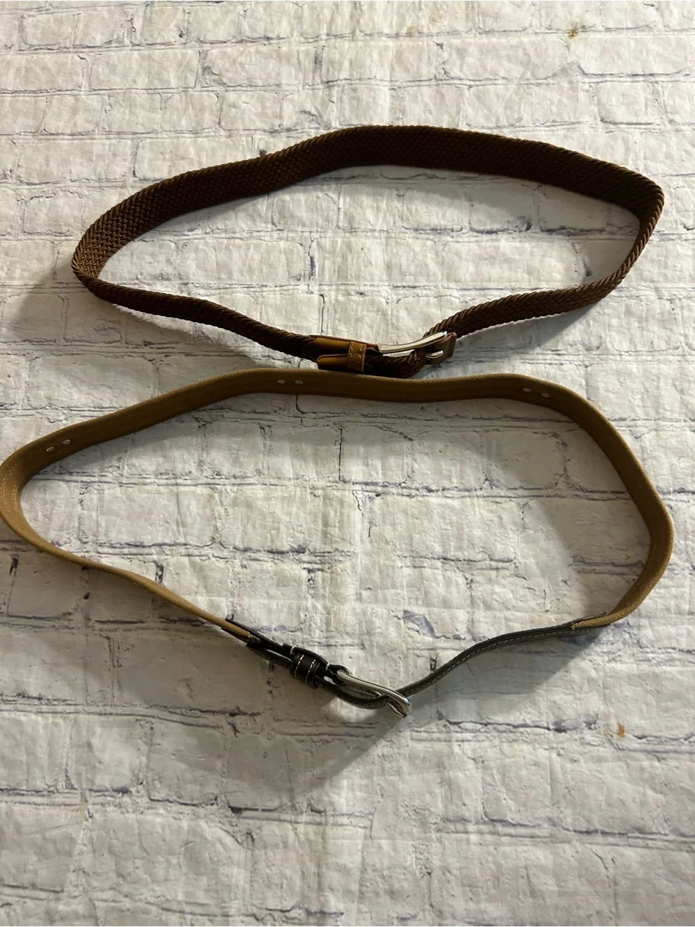 PEBBLE BEACH GENUINE LEATHER CANVAS SIZE 38 CARMEL BROWN STRETCH BELTS